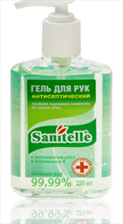 санитель гель для рук антисептический с витамином е и алоэ 250 мл фото