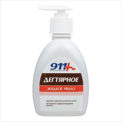911 дегтярное мыло жидк 250мл антибактериальное фото