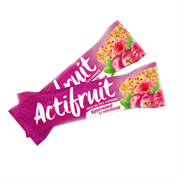 актифрут батончик-мюсли б/сахара 30г брусника и малина фото