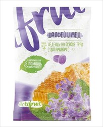 актифрут витамин с карамель леденц 60г вкус шалфея с медом фото