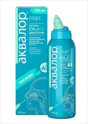аквалор софт дуо спрей для промыв носа 150мл душ фото