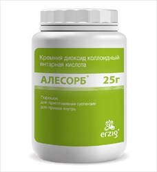 алесорб комплекс янтарной к-ты и диоксида кремния пор для сусп для вн примен 25г фото