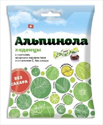 альпинола леденцы б/сах 75г стевия фото