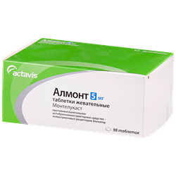 алмонт 5 мг n98 таблетки жевательные фото