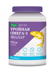 анти-эйдж омега-3 тройная капс 950мг n80 фото