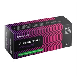 аторвастатин-медисорб таб ппо 10мг n30 фото