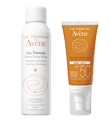 авен набор солнцезащитный крем spf50 50 мл плюс термальная вода 150 мл фото