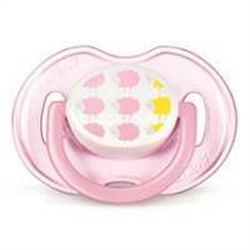 авент пустышка силиконовая классика дизайн для девочек 0-6 мес n1 фото