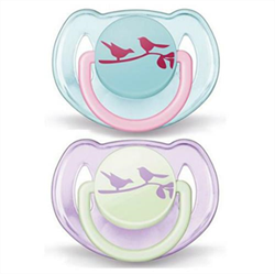 авент пустышка силиконовая классика дизайн для девочек 6-18 мес n1 фото