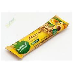 азбука здоровья мюсли батончик абрикос без сахара 30 г  фото