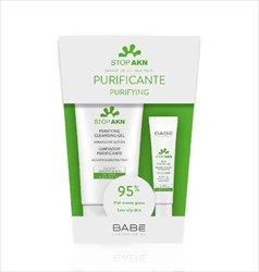 babe stop akn набор двухступенчатый уход для жирной кожи (гель очищающий 200мл плюс эмульсия матирующая 50мл) фото