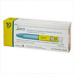 баета р-р для ин 250 мкг/мл 2,4 мл n1 шприц-ручка фото
