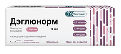дэглюнорм р-р для п/к введ 0,25/0,5/1мг/доз шпр-ручка 3мл n1 плюс иглы n4шт фото