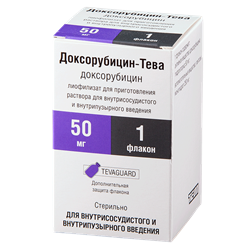 доксорубицин-тева лиоф для ин 50 мг n1 фл фото