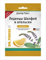 доктор тайсс леденцы от кашля 75г вит с шалфей апельсин фото
