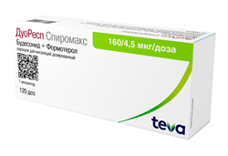 дуоресп спиромакс 160 мкг плюс 4,5 мкг порошок для ингаляций 120доз фото