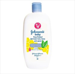 джонсонс бэби pure protect гель-пена 300мл для душа фото
