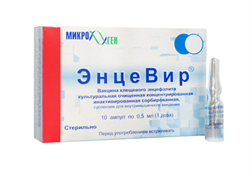 энцевир суспензия для инъекций 0,5 мл/доза n10 амп вакцина против клещевого энцефалита фото