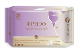 фриэф прокладки гигиенич ночные 6 капель удлин n6 с анионовым чипом фото