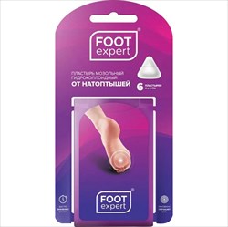 фут пластырь expert гидроколлоидный от натоптышей 4 см х 4 см треугольный р m 6 шт  фото