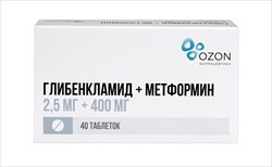 глибенкламид плюс метформин озон таб ппо 2,5мг плюс 400мг n40 фото