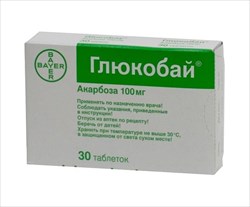 глюкобай 100 мг n30 табл фото