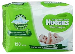 хаггис салфетки влажные ультра комфорт алоэ n128 фото