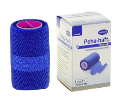бинт peha-haft 4 м * 8 см синий самофиксирующийся фото