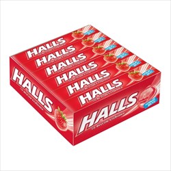 холс леденцы от кашля n9 клубника 12 пачек в блоке фото