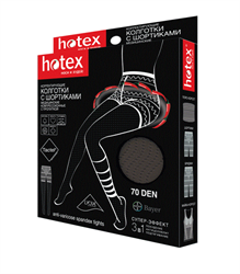 хотекс колготки с шортиками 70 den черные фото