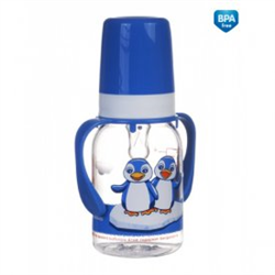 канпол бутылочка пластиковая с ручками 120 мл (11/824) фото