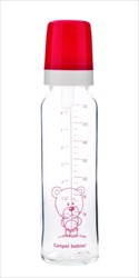 канпол бэби бутылка с соской силик арт 42/101 240мл стекл 12 плюс синий фото