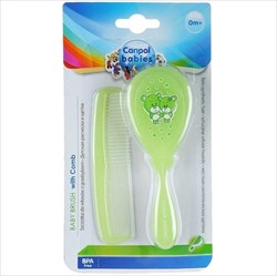 канпол бэби набор для расчесывания арт 2/419 щетка нейл и расческа фото