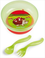 канпол тарелка с крышкой, ложкой и вилкой (21/300) фото