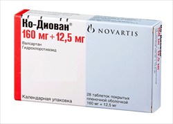 ко-диован таб по 160мг плюс 12,5мг n28 фото