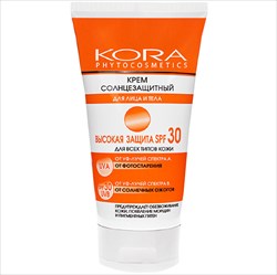 кора крем солнцезащитный spf-30 для лица и тела 150 мл фото