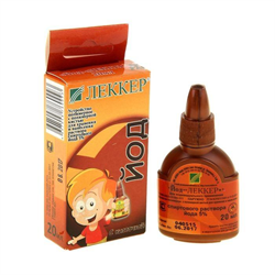 йод-леккер р-р спирт 5% фл 20мл с кистью фото