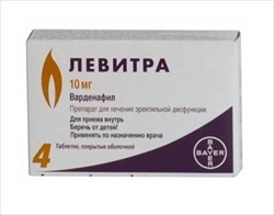 левитра 10 мг n4 табл фото