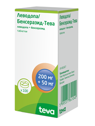 леводопа/бенсеразид-тева таб 200мг плюс 50мг n100 фото