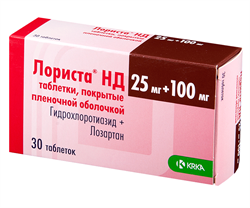 лориста нд 25мг плюс 100мг n30 табл фото