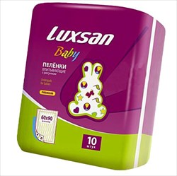 люксан бэби премиум пеленки впитыв 60смx90см n10 фото