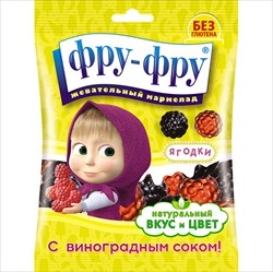 фру-фру мармелад жев с фрукт соком 100г малина и ежевика фото