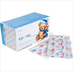 маска медиц сенсе детская н/стер трехслойн 12смх9см n50 фото