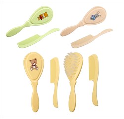 мир детства набор расческа и щетка, арт 19511 фото