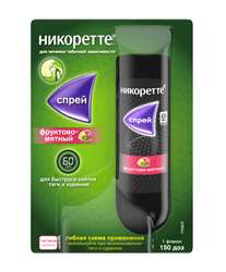 никоретте спрей для местн примен дозир 1мг/доз 150доз фруктово-мятный фото