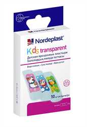 нордепласт набор пластырей кидс транспарент прозр 60х20мм n10 фото