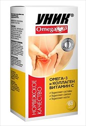 омега-3 уник и коллаген плюс витамин с n60 капс фото