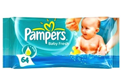 памперс fresh clean салфетки влаж 64шт фото