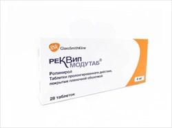 реквип модутаб таб ппо пролонг 4мг n28 glaxo wellcome s a  фото