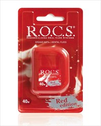 рокс зубная нить рэд эдишн крученая красная 40 м фото
